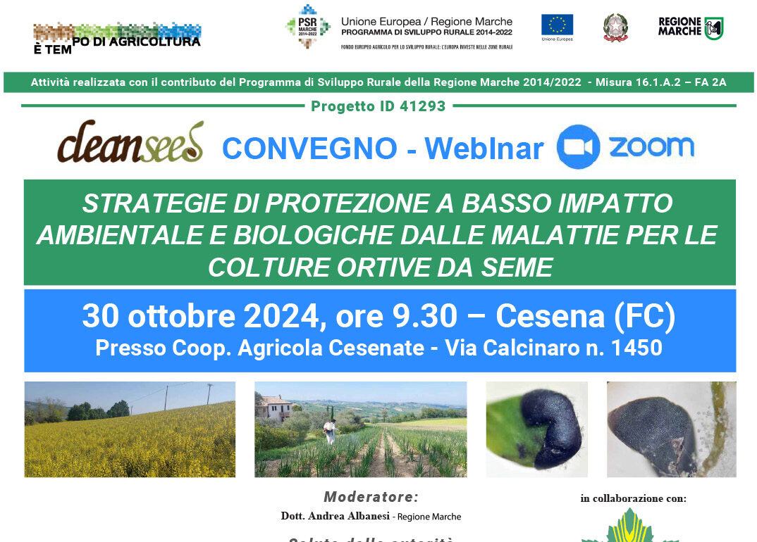 Convegno finale progetto Cleanseed 30 ottobre 2024